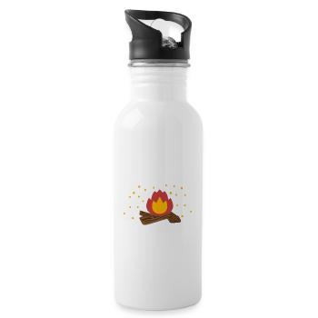 Je veux faire du camping et sentir comme un feu de camp - Gourde avec paille intégrée - blanc - Droite