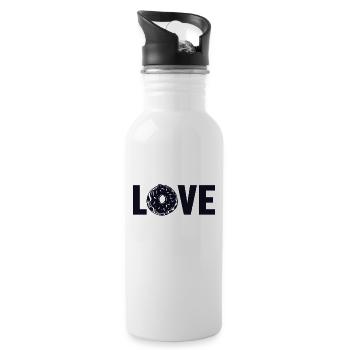 Donut Love Doughnut Maker Glazed Lover Donut - Water bottle with straw - white - Right