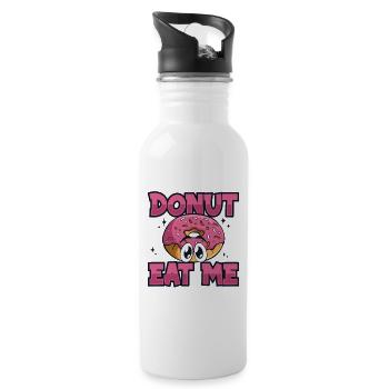Donut Eat Me Doughnut Glazed Maker Lover Donut - Gourde avec paille intégrée - blanc - Droite