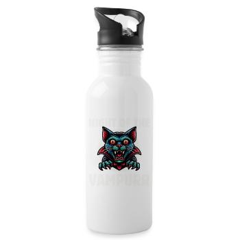Night Of The Vampurr - Water bottle with straw - white - Right