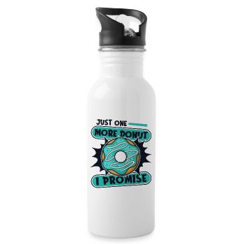 Juste un beignet de plus que je promets beignet glacé - Gourde avec paille intégrée - blanc - Droite