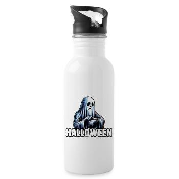 Waiting For Halloween - Water bottle with straw - white - Right