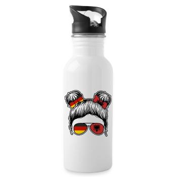 Albanian Albanian Germany Albania - Water bottle with straw - white - Right