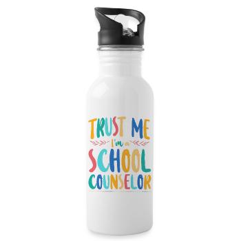 Conseiller scolaire Croyez-moi, je suis un - Gourde avec paille intégrée - blanc - Droite