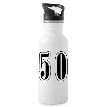 50 Number symbol - Water bottle with straw - white - Right