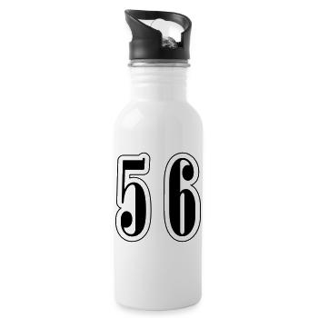 56 Number Symbol - Water bottle with straw - white - Right