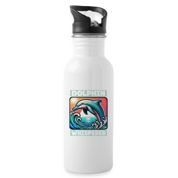 Dolphin Whisperer Beach Vacation Marine Biology - Trinkflasche mit integriertem Trinkhalm - Weiß - Rechts