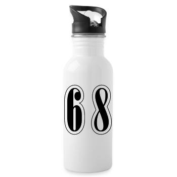 68 Symbole numérique - Gourde avec paille intégrée - blanc - Droite