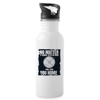I Will Send You Home Game Prisonball Team Player - Water bottle with straw - white - Right