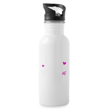 Stiefmutter Af - Trinkflasche mit integriertem Trinkhalm - Weiß - Rechts