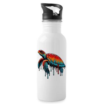 Turtle - Water bottle with straw - white - Right