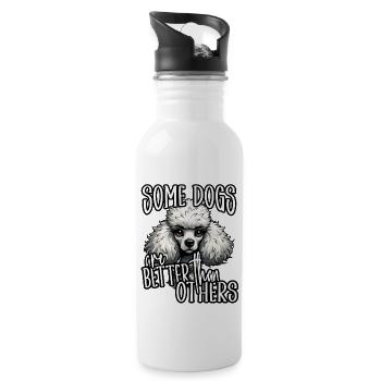 Funny Poodle Lover Some Dogs Are BetterThan Others - Water bottle with straw - white - Right