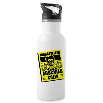 Bachelor Party Crew Bachelor Party - Water bottle with straw - white - Right