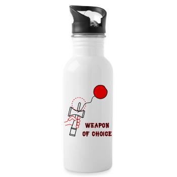 Weapon Of Choice - Water bottle with straw - white - Right