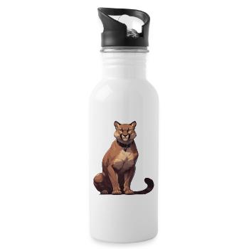 Cougar Mountain Lion Mountain Lion - Gourde avec paille intégrée - blanc - Droite