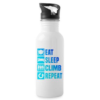 Climbing Bouldering Bouldering Men Women Climbing - Water bottle with straw - white - Right