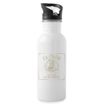 FA-THOR Like a Dad Just Way Mightier Viking - Water bottle with straw - white - Right