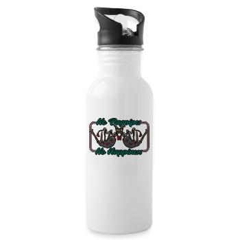 Kein Dudelsack Kein Glück Blasrohr Großes Hochland - Trinkflasche mit integriertem Trinkhalm - Weiß - Rechts