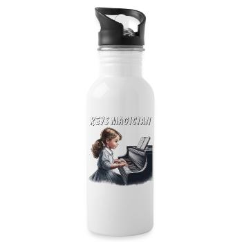 PIANO KEYS MAGICIAN - Water bottle with straw - white - Right