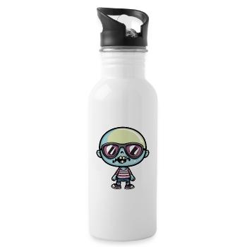 Zombie Halloween Cool - Gourde avec paille intégrée - blanc - Droite