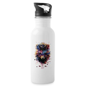 Hedgehog - Water bottle with straw - white - Right