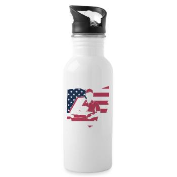 Delivery Service OH Debate  Harris Eating - Water bottle with straw - white - Right