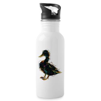Duck - Water bottle with straw - white - Right