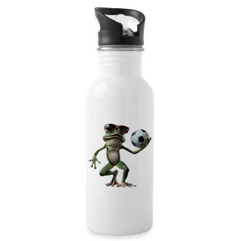 Grenouille - Gourde avec paille intégrée - blanc - Droite