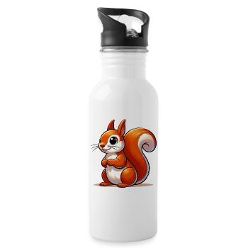 Squirrel - Water bottle with straw - white - Right