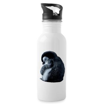 Pingouin - Gourde avec paille intégrée - blanc - Droite