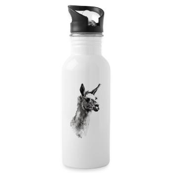 Lama - Water bottle with straw - white - Right