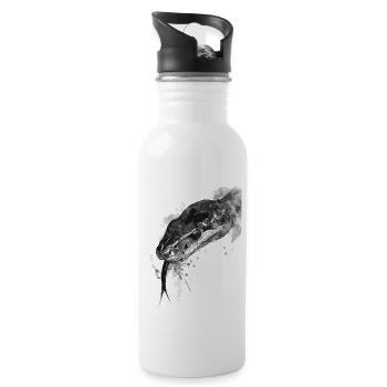 Snake - Water bottle with straw - white - Right