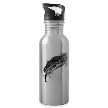Snake - Water bottle with straw - silver - Right