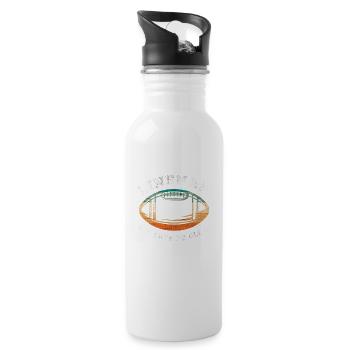 Lineman All Cuts No Glory - Water bottle with straw - white - Right