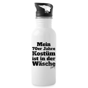 My 70s Costume In The Lingerie Theme Party - Water bottle with straw - white - Right