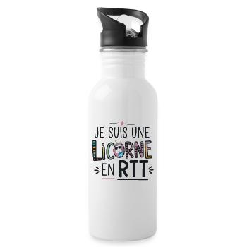I'm A Unicorn In RTT Funny Work Colleague - Water bottle with straw - white - Right