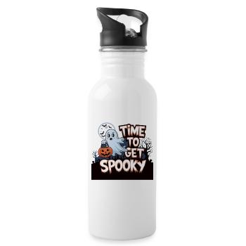 Doux Halloween Fantôme Halloween - Gourde avec paille intégrée - blanc - Droite