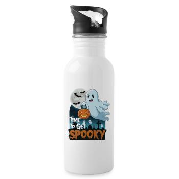 Doux Halloween Fantôme Halloween - Gourde avec paille intégrée - blanc - Droite