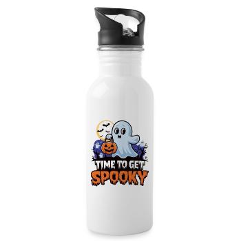 Doux Halloween Fantôme Halloween - Gourde avec paille intégrée - blanc - Droite