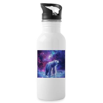 Polar bear - Water bottle with straw - white - Right