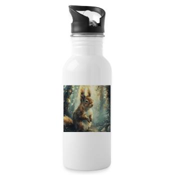 Squirrel - Water bottle with straw - white - Right