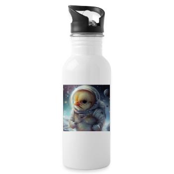 Chicken - Water bottle with straw - white - Right