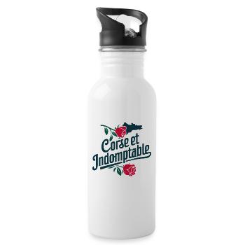 Korsika und die unbezwingbare Schönheit Natur Freiheit - Trinkflasche mit integriertem Trinkhalm - Weiß - Rechts