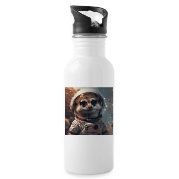 Suricate - Gourde avec paille intégrée - blanc - Droite