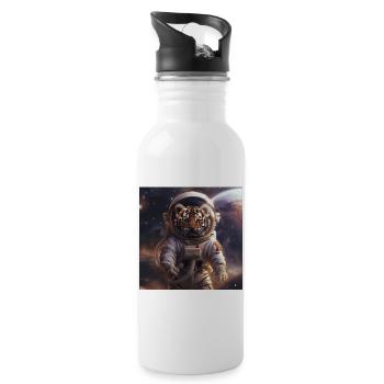 Tiger - Water bottle with straw - white - Right