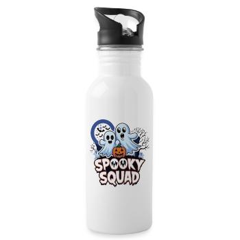Halloween Spooky Squad fantôme avec chapeau - Gourde avec paille intégrée - blanc - Droite