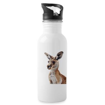 Känguru - Trinkflasche mit integriertem Trinkhalm - Weiß - Rechts