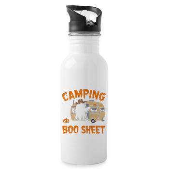 A Day Without Camping Is Boo Sheet Ghost Halloween - Trinkflasche mit integriertem Trinkhalm - Weiß - Rechts