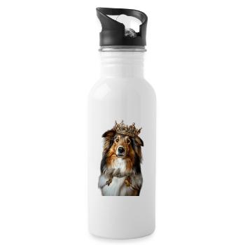 Shetland Sheepdog - Water bottle with straw - white - Right