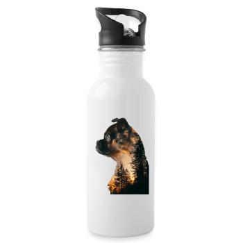 Pug - Water bottle with straw - white - Right